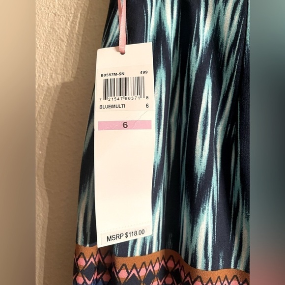 Kelly & Diane Skirt NWT Size 6 Multicolored Diamond Pencil Lined Boho Vibe - Picture 2 of 9